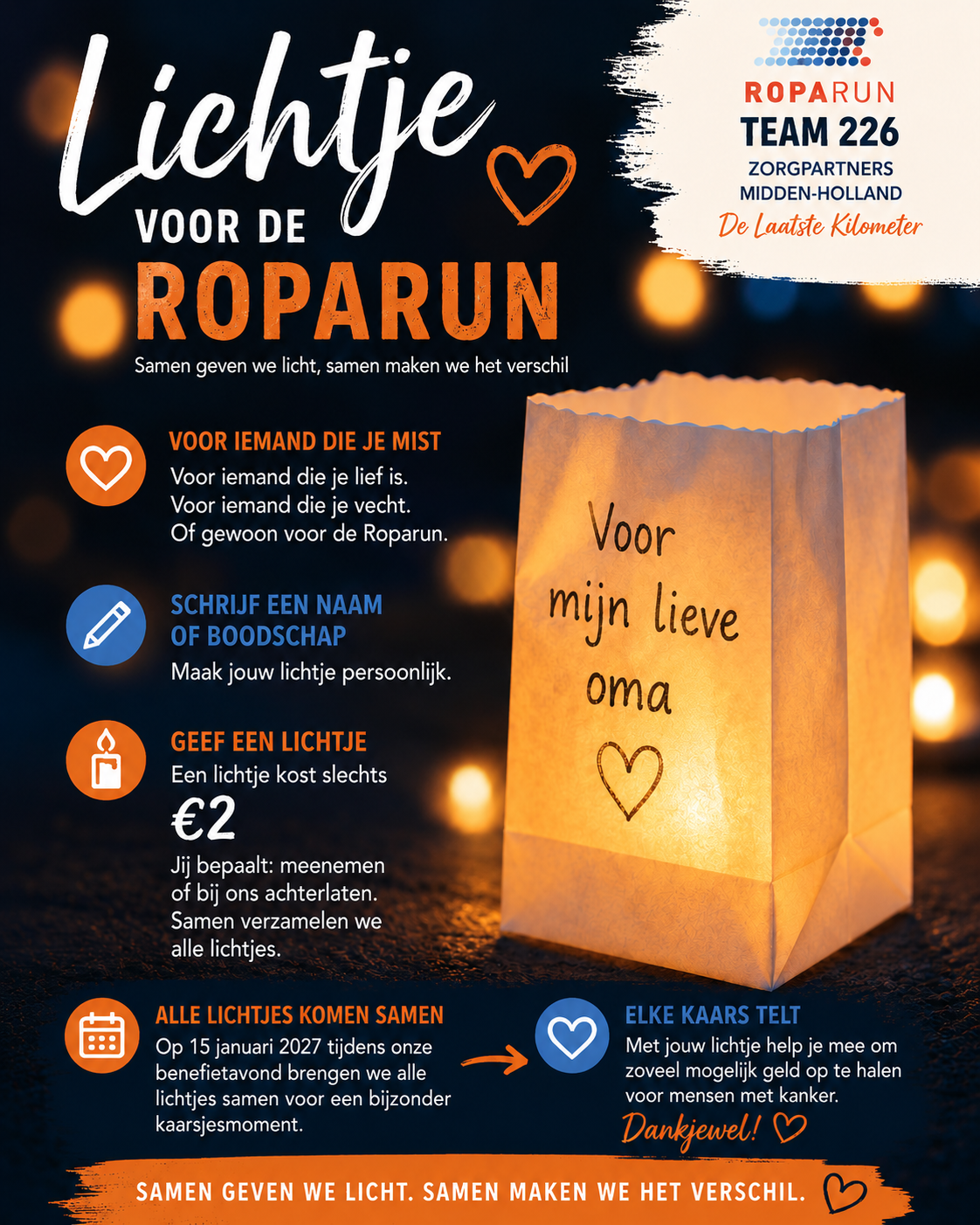 Lichtje voor de Roparun